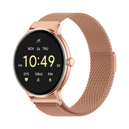 Volkano Ayla Collection Smartwatch with Extra Silicone Strap - Gold