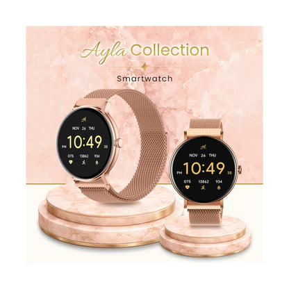 Volkano Ayla Collection Smartwatch with Extra Silicone Strap - Gold