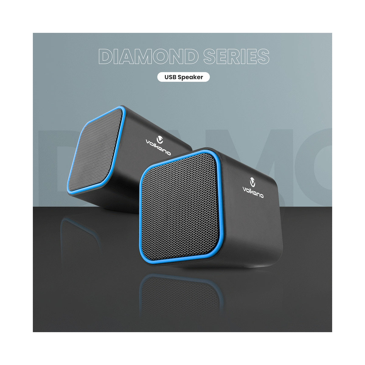 Volkano Diamond Series USB Speaker - Blue