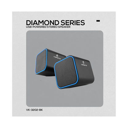 Volkano Diamond Series USB Speaker - Blue