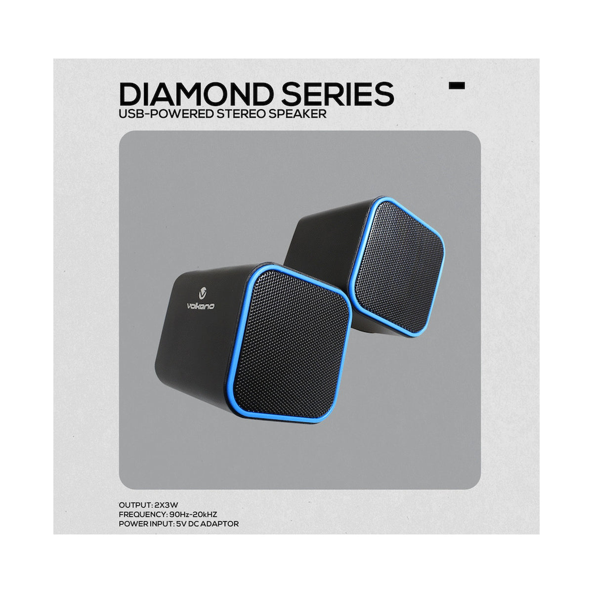 Volkano Diamond Series USB Speaker - Blue