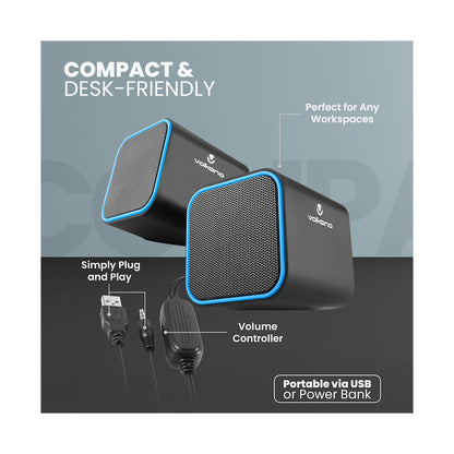 Volkano Diamond Series USB Speaker - Blue