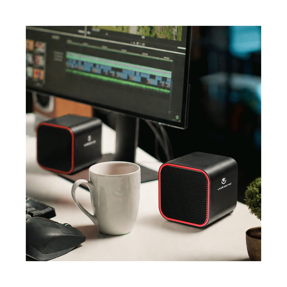 Volkano Diamond Series USB Speaker - Red