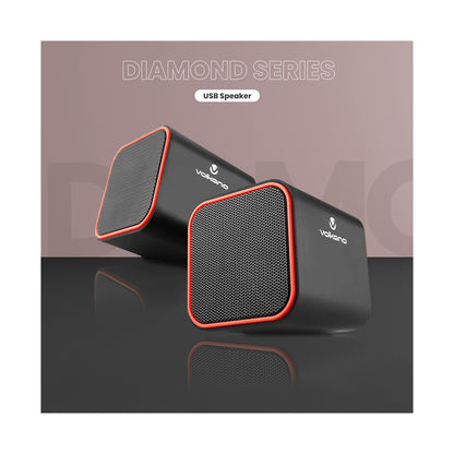 Volkano Diamond Series USB Speaker - Red