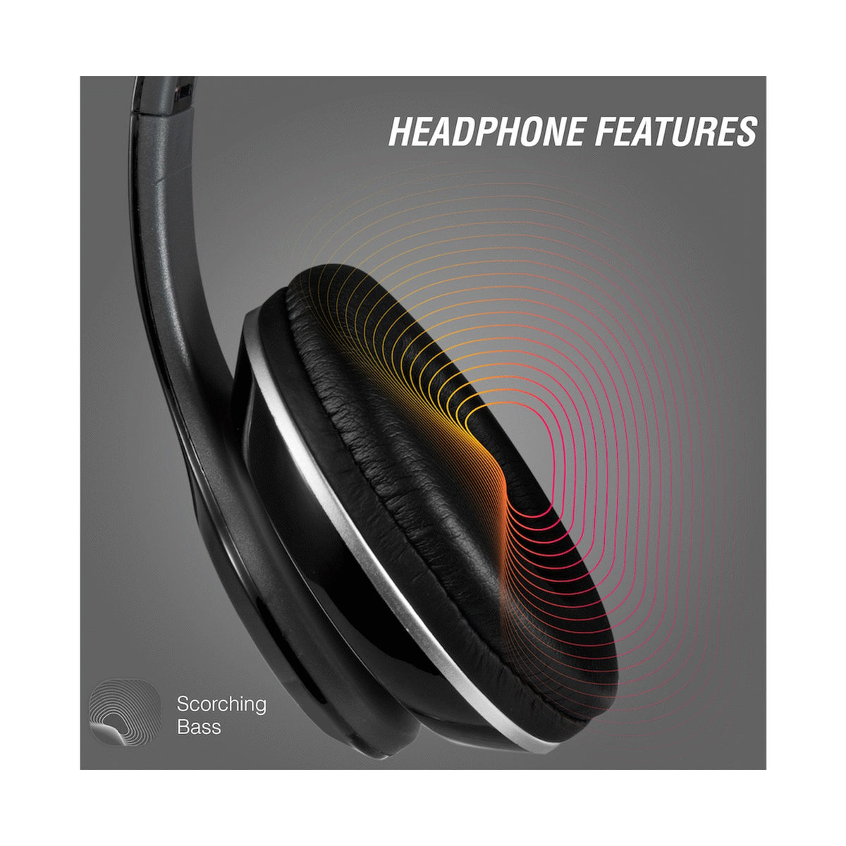 Volkano Falcon Headphones with Microphone - Black