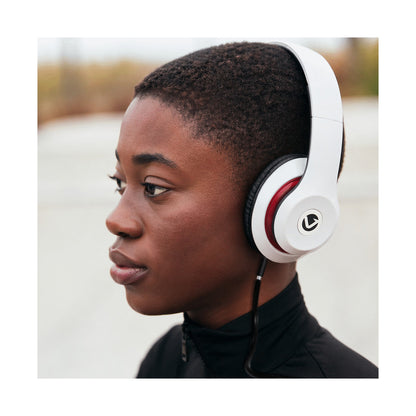 Volkano Falcon Series Headphones with Microphone - White