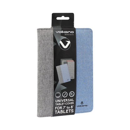 Volkano Tablet Cover 7"-8" Shield Series - Grey/Blue