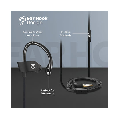 Volkano Circuit Series Sports Hook-In Earphones with Mic