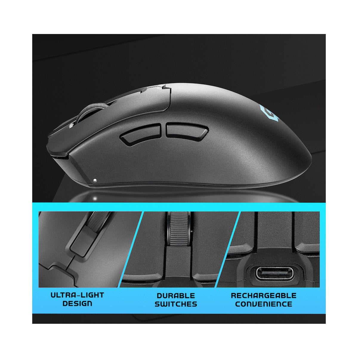 Volkano gaming Arc Ultra-Lightweight Rechargeable Gaming Mouse