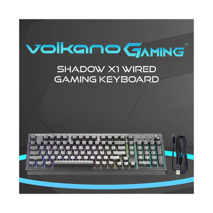 Volkano Gaming Shadow X1 Wired Gaming Keyboard with RGB lighting