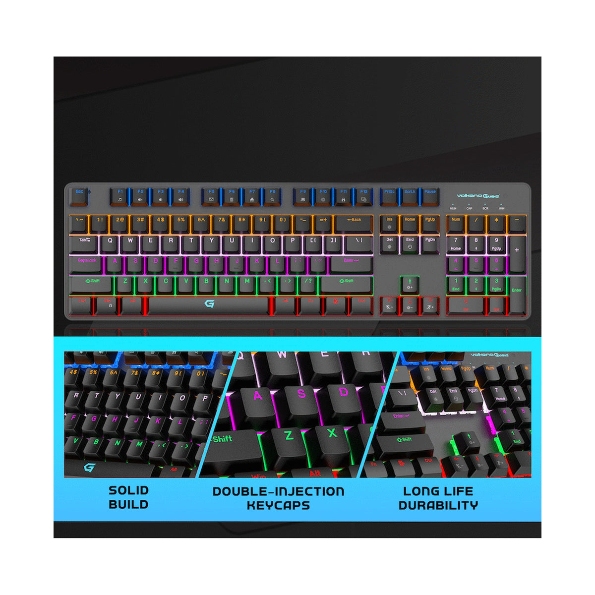 Volkano Gaming Phantom X1 Wired Mechanical keyboard with RGB lighting