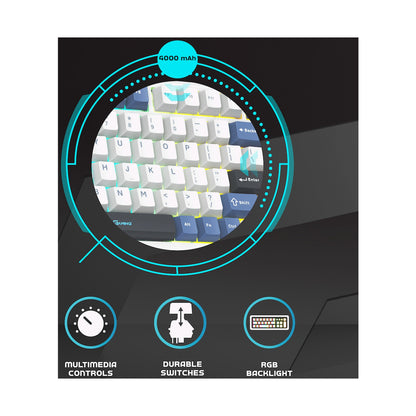 Volkano Gaming Phantom X2  TKL Mechanical Tri-Mode Wireless Keyboard