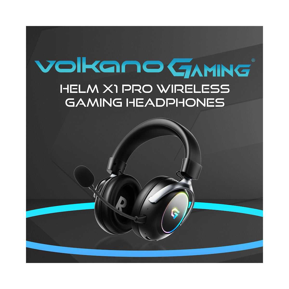 Volkano gaming Helm X1 Pro Wireless Gaming headphone with Tri-mode and ENC mic