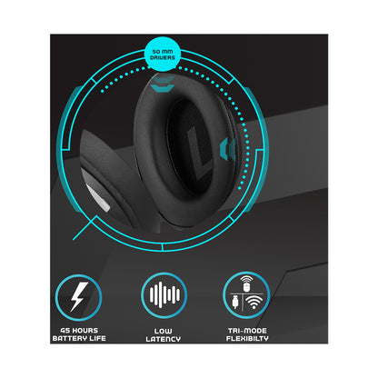 Volkano gaming Helm X1 Pro Wireless Gaming headphone with Tri-mode and ENC mic