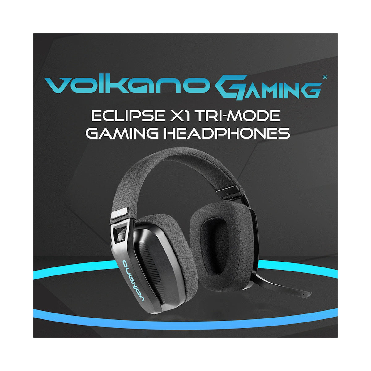 Volkano gaming Eclipse X1 Tri-mode Ultra Lightweight Gaming Headphone - Black