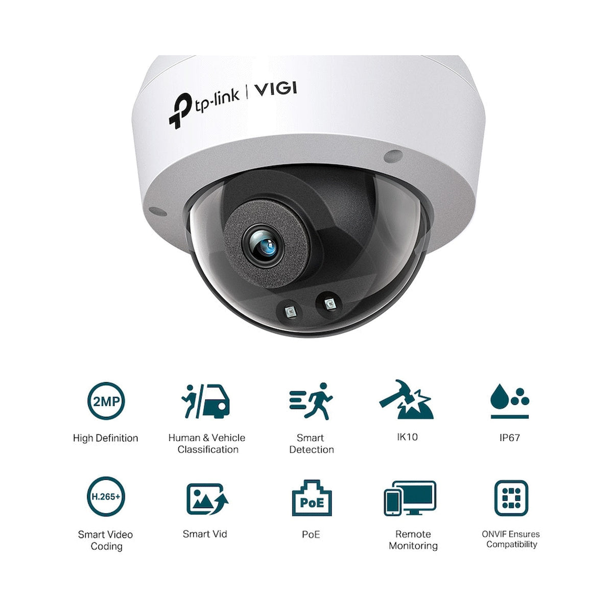 TP-Link Vigi C220I 2MP 2.8mm Dome Network Camera