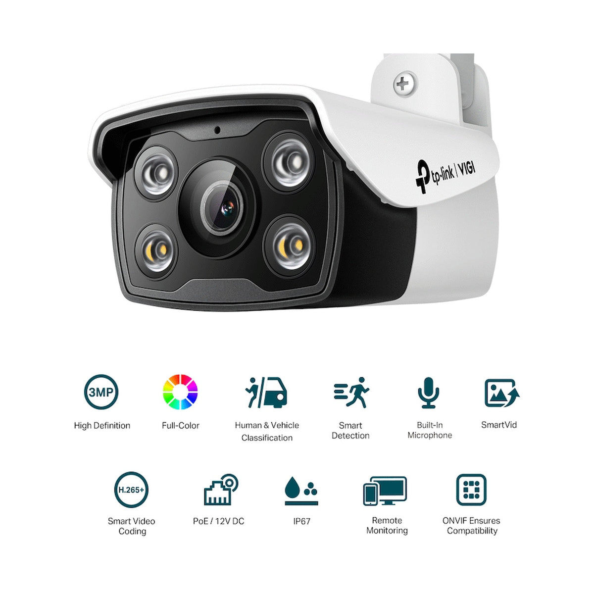 TP-Link Vigi C330 3MP 6mm Outdoor Full-Color Bullet Network Camera
