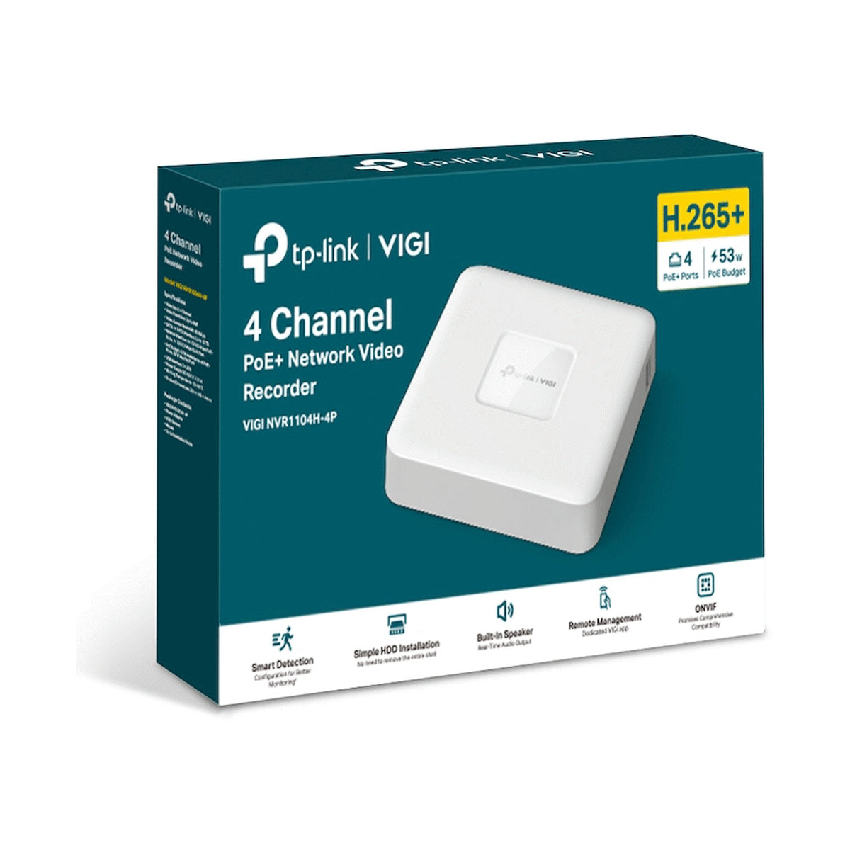 TP-Link Vigi NVR1104H-4P 4 Channel PoE Network Video Recorder
