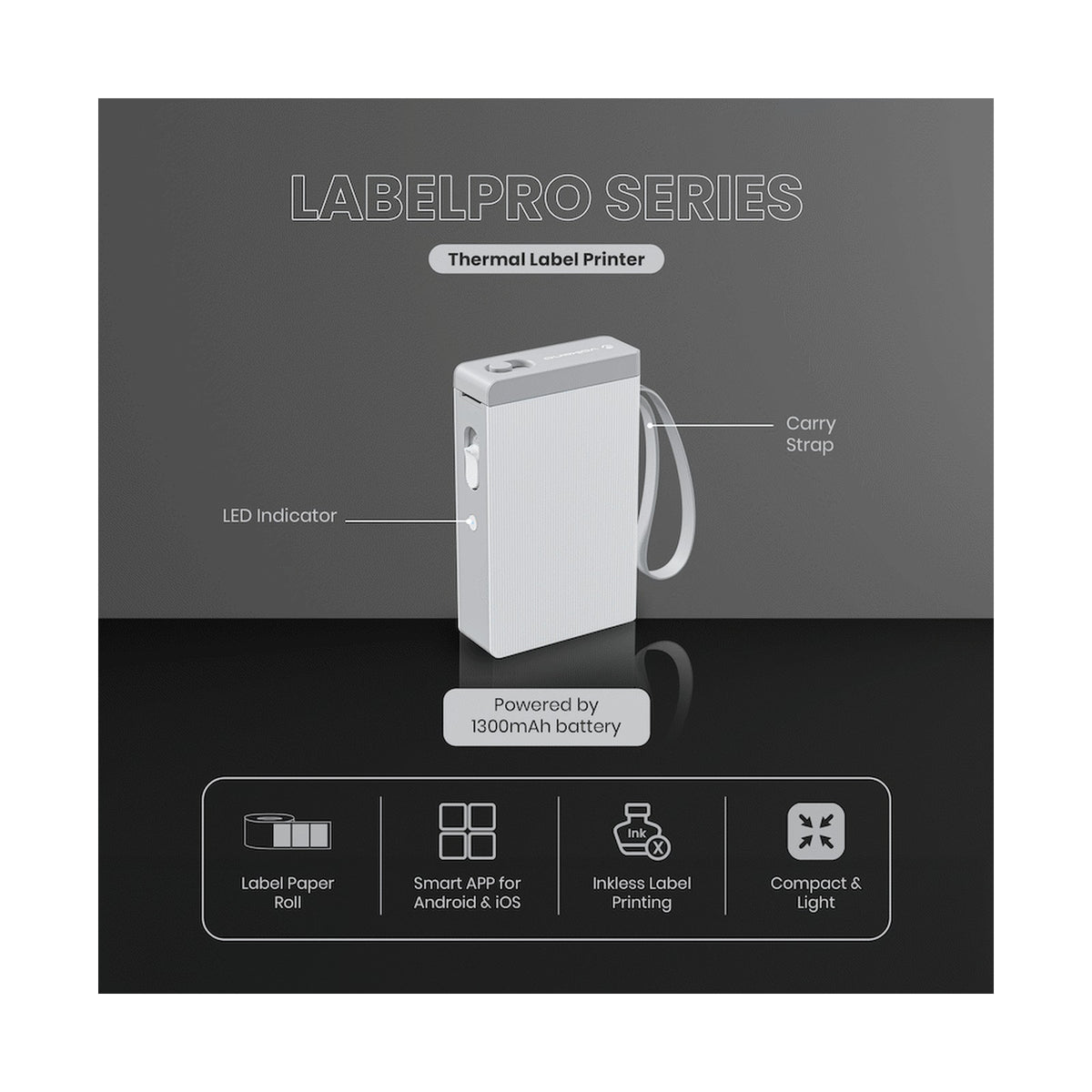 Volkano LabelPro Series Thermal Label Printer - White