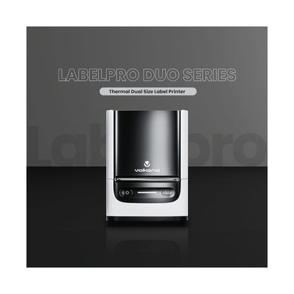Volkano LabelPro Duo Series Thermal Dual Size Label Printer - Black and White