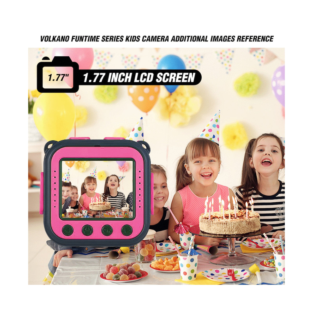 Volkano Kids Funtime Series Waterproof Action Camera - Pink