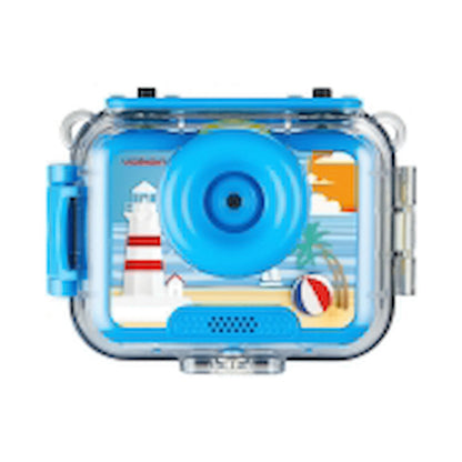 Volkano Kids Funtime 2.0 Series Waterproof Camera with 180deg Rotatable Screen - Blue