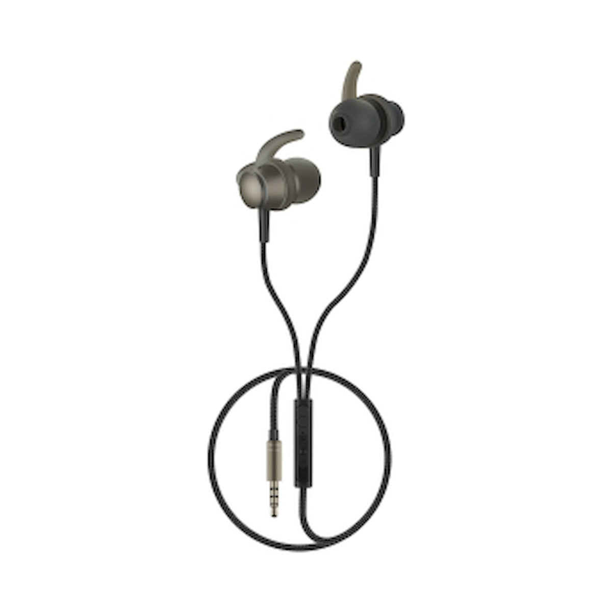 Volkano Titanium Series AUX Earphone - Gun Metal