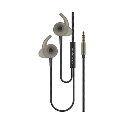 Volkano Titanium Series AUX Earphone - Gun Metal