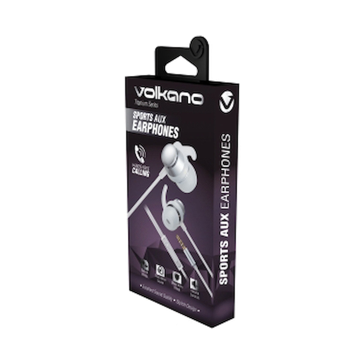 Volkano Titanium Series AUX Earphone - Silver
