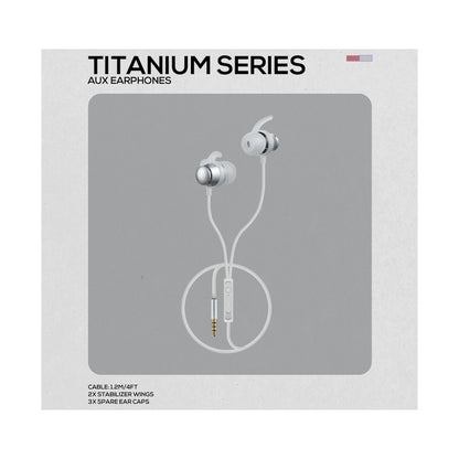 Volkano Titanium Series AUX Earphone - Silver