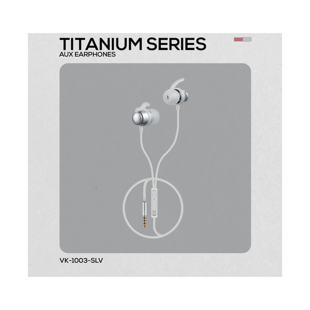 Volkano Titanium Series AUX Earphone - Silver