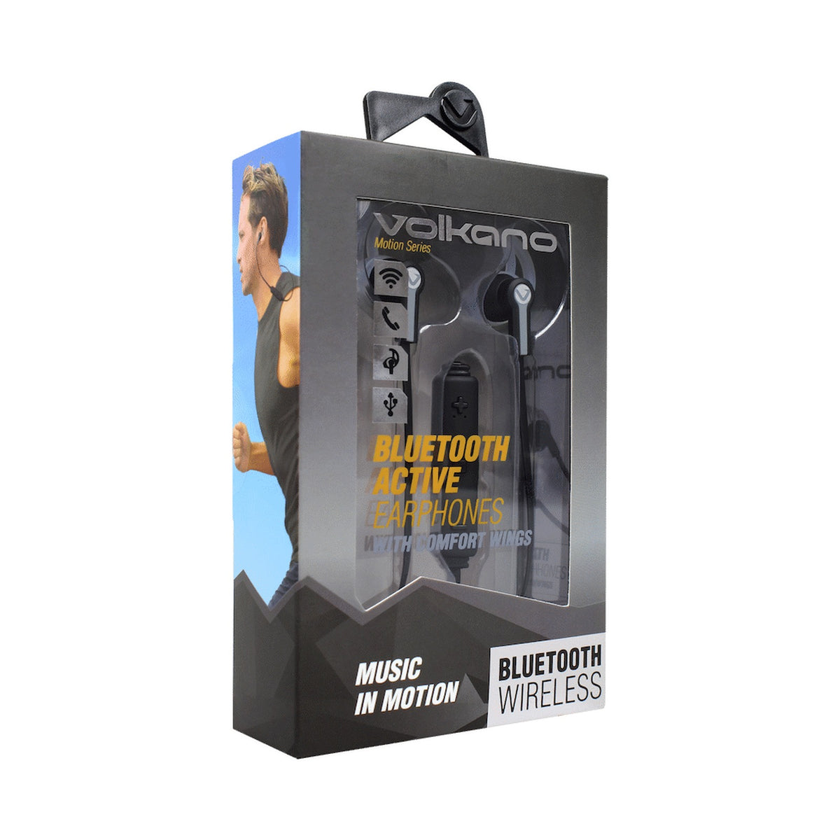 Volkano Motion Bluetooth Earphones - Black/Grey