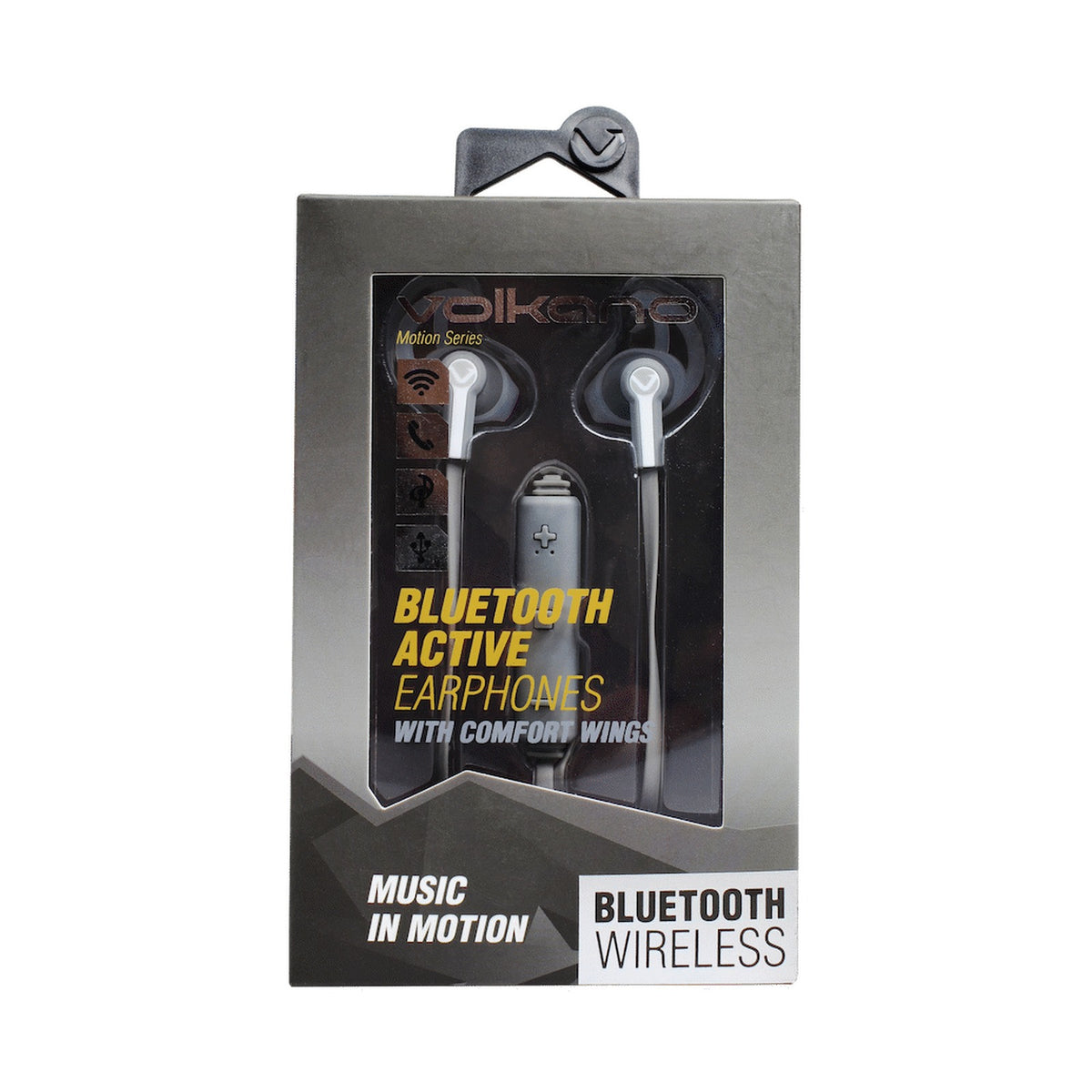 Volkano Motion Bluetooth Earphones Grey/White