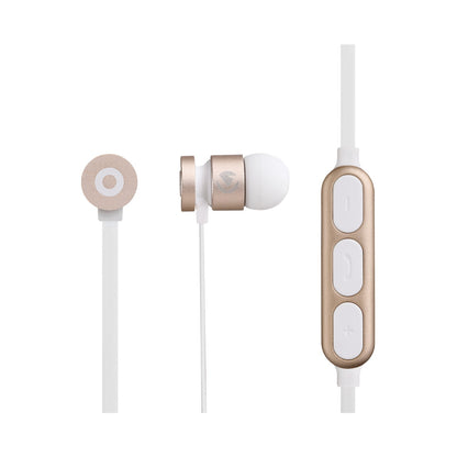 Volkano Mercury Series Bluetooth Magnetic Earphones - Gold/White
