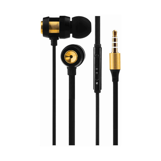 Volkano Alloy Series Metal Earphone - Gold