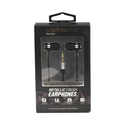 Volkano Alloy Series Metal Earphone - Silver