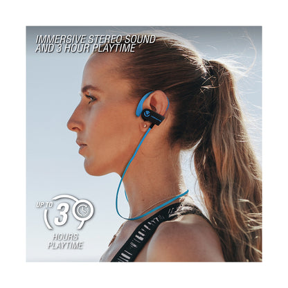 Volkano Race Series Bluetooth Sport Earhook Earphones - Black/Blue
