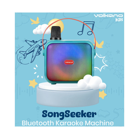 Volkano Kids SongSeeker Bluetooth Karaoke Machine with Wireless BT Microphone