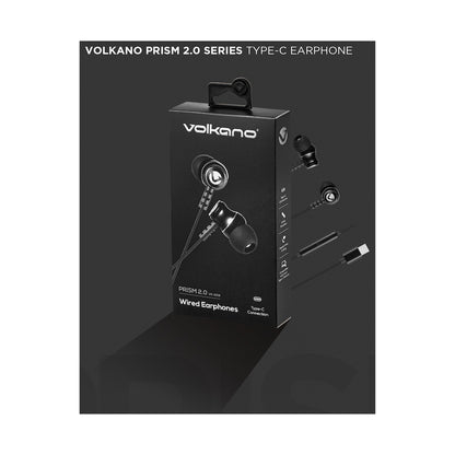 Volkano Prism 2.0 Series Type-C Earphone - Black