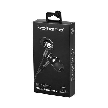 Volkano Prism 2.0 Series Type-C Earphone - Black