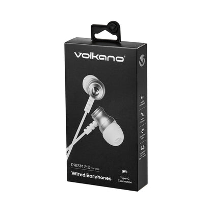 Volkano Prism 2.0 Series Type-C Earphone - White