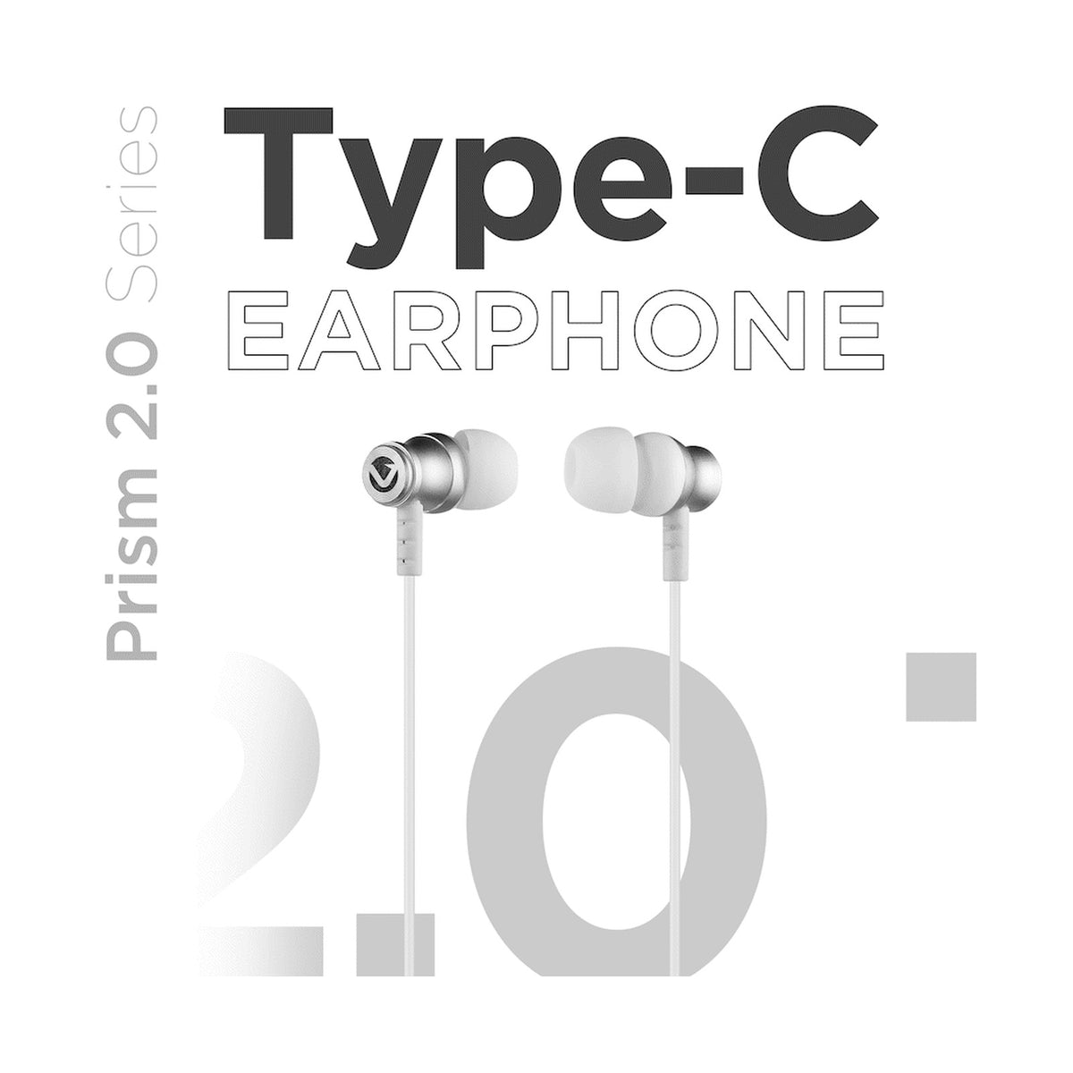 Volkano Prism 2.0 Series Type-C Earphone - White