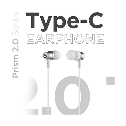 Volkano Prism 2.0 Series Type-C Earphone - White