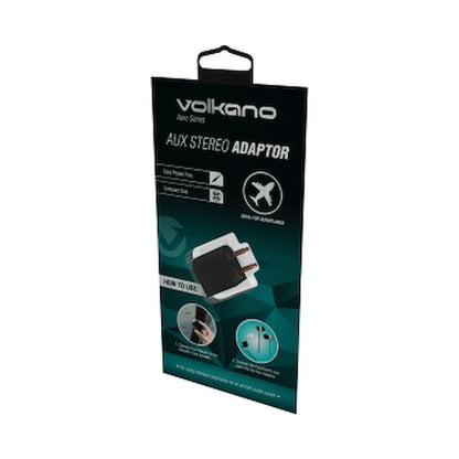 Volkano Aero Series Aux Stereo Adapter - Black