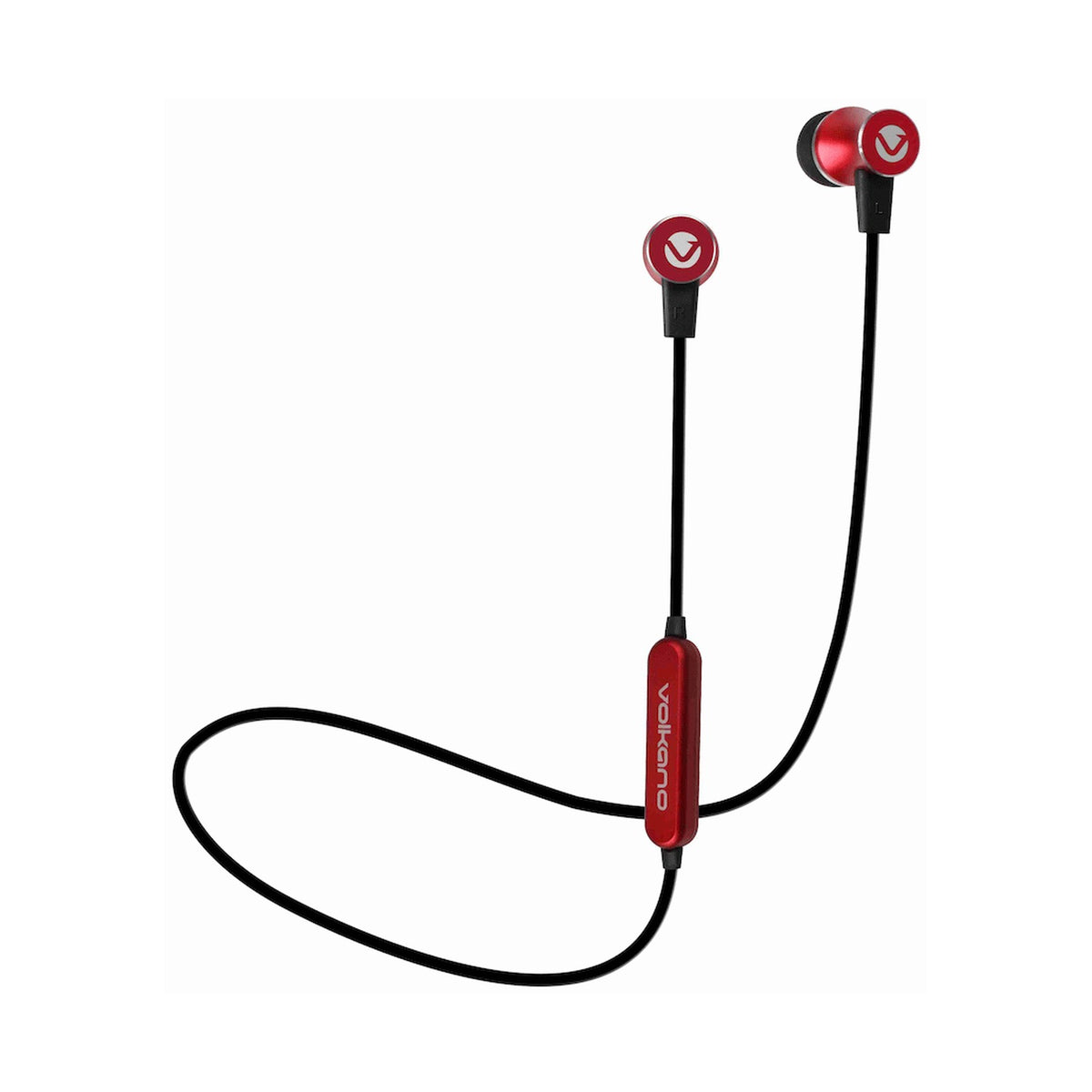 Volkano Chromium B.T. Earphones with SD Card Reader - Red