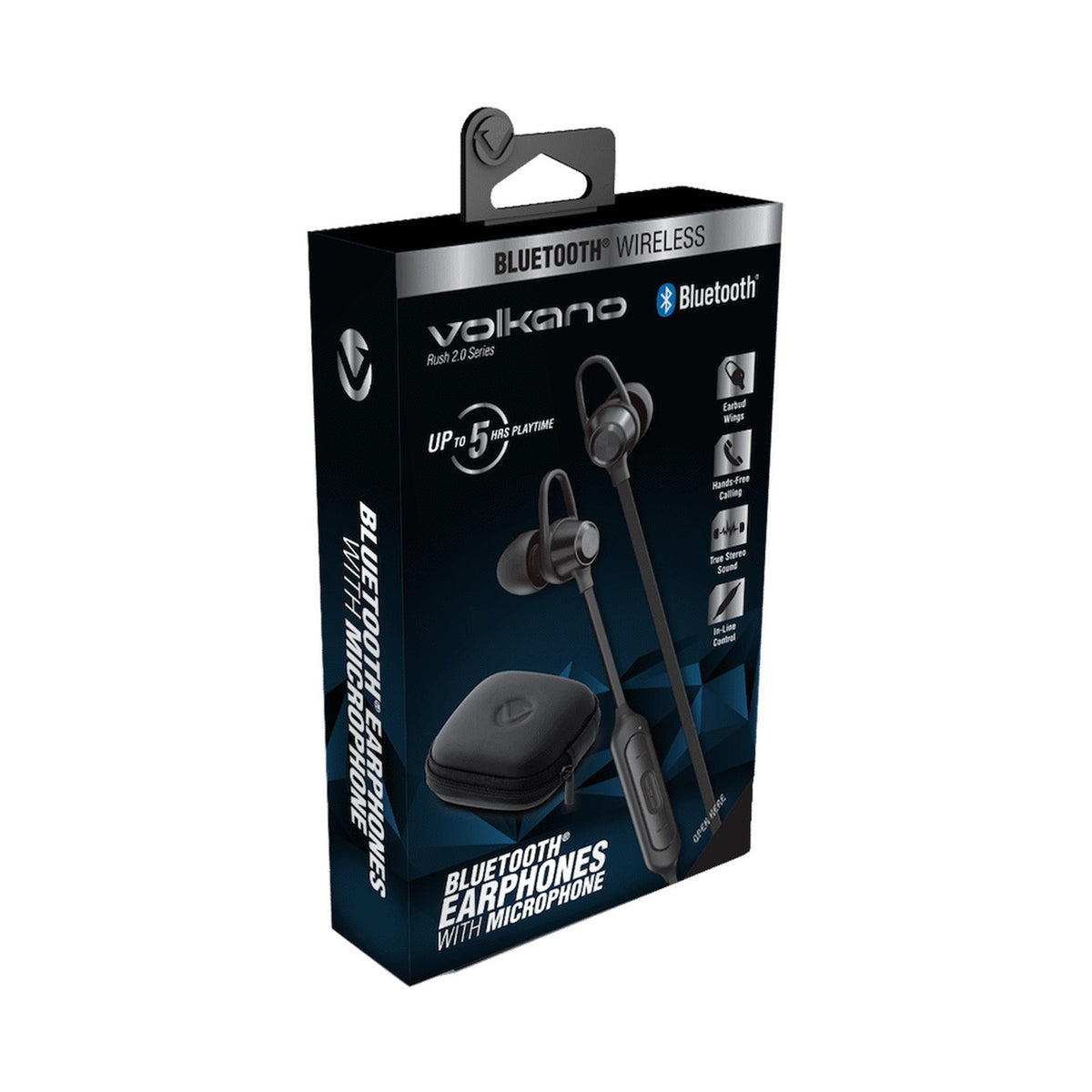 Volkano Rush 2.0 Bluetooth Earphones - Black