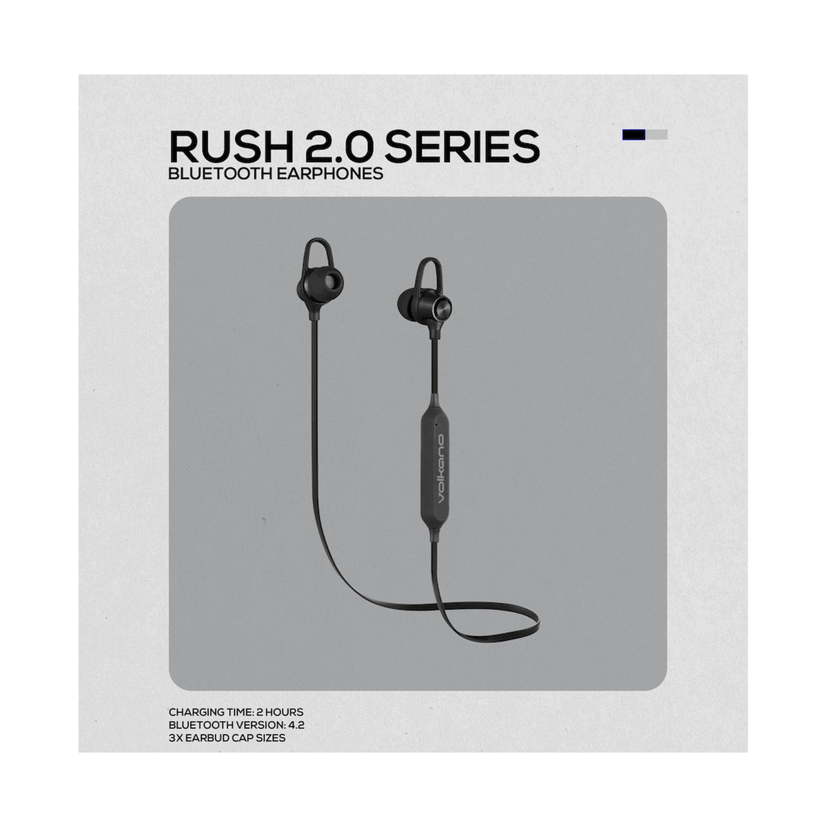 Volkano Rush 2.0 Bluetooth Earphones - Black