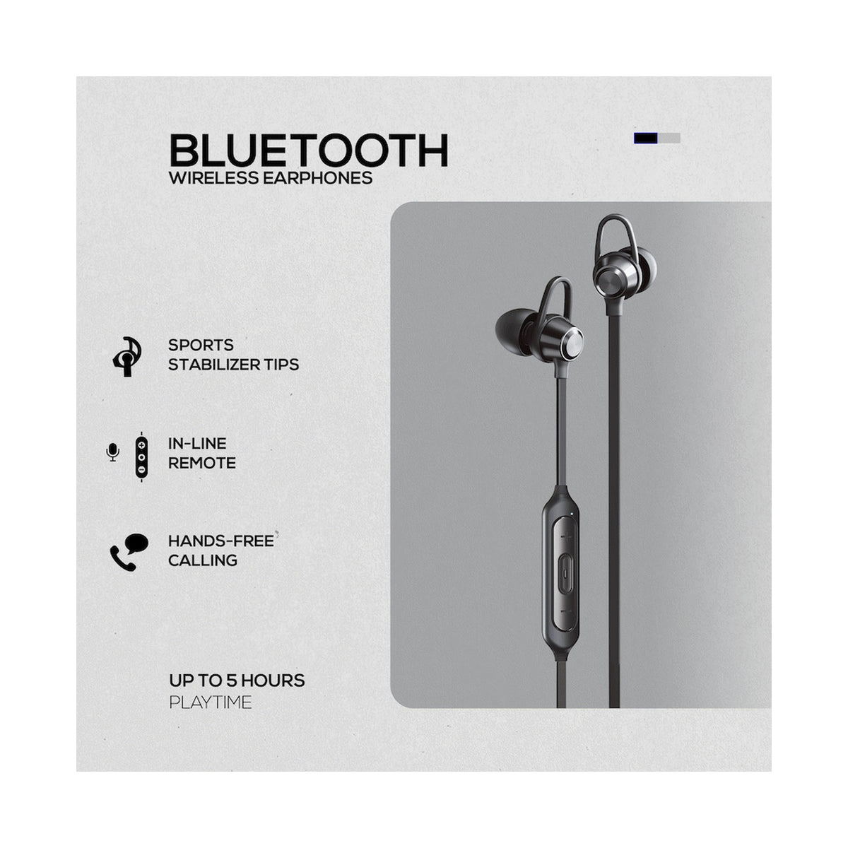 Volkano Rush 2.0 Bluetooth Earphones - Black