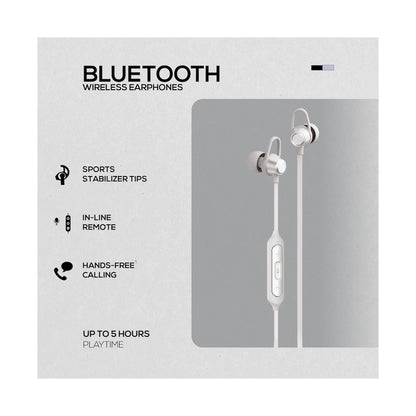 Volkano Rush 2.0 Bluetooth Earphones with Carry Case - Silver