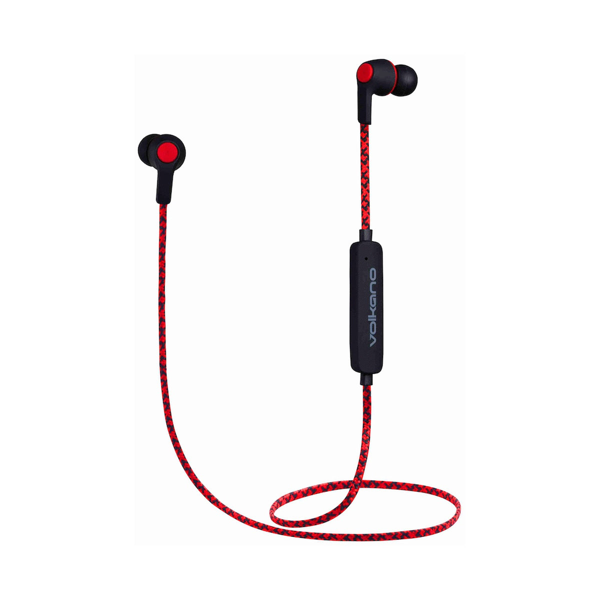 Volkano Moda - Nylon Bluetooth Earphones with Carry Case - RD